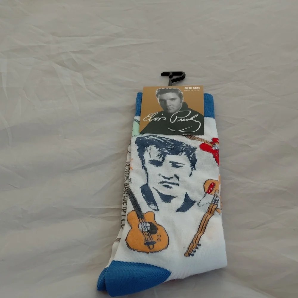 White and Blue Men's Socks